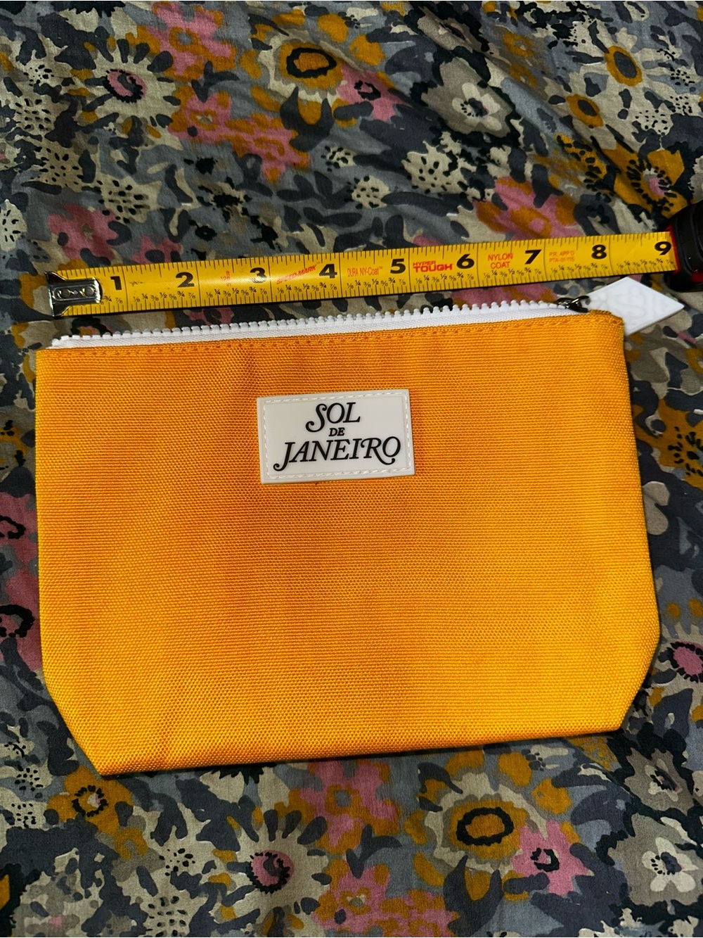 Sol de Janeiro Orange Canvas Zip Cosmetic Pouch - Picture 2 of 5